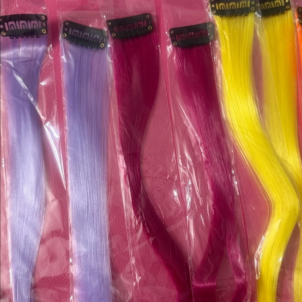 Vibrant Hair Extension Set for Parties